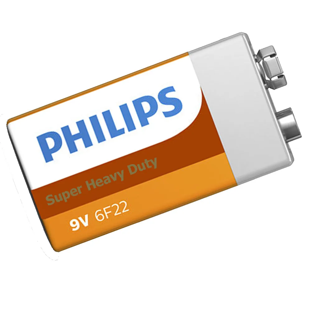 12 9V Philips Battery Super Heavy Duty 9 Volts Batteries Smoke Detector Exp 2022