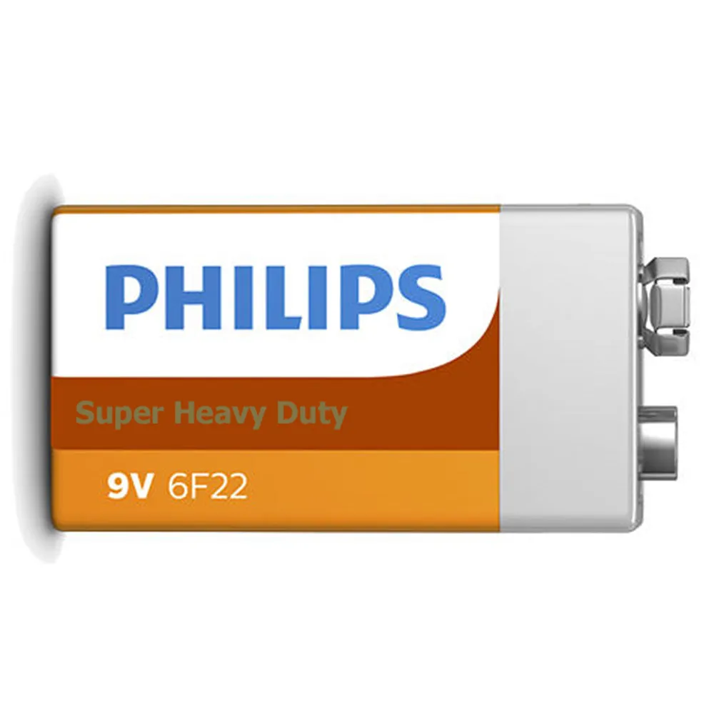 12 9V Philips Battery Super Heavy Duty 9 Volts Batteries Smoke Detector Exp 2022