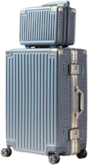 2 Piece Luggage Set - PC ABS Spinner Suitcase with Aluminum Frame, 20/24/26 Inch, No Zipper Design, Secure Password Lock