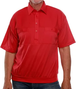 2 Pocket Solid Banded Bottom Polo Shirt