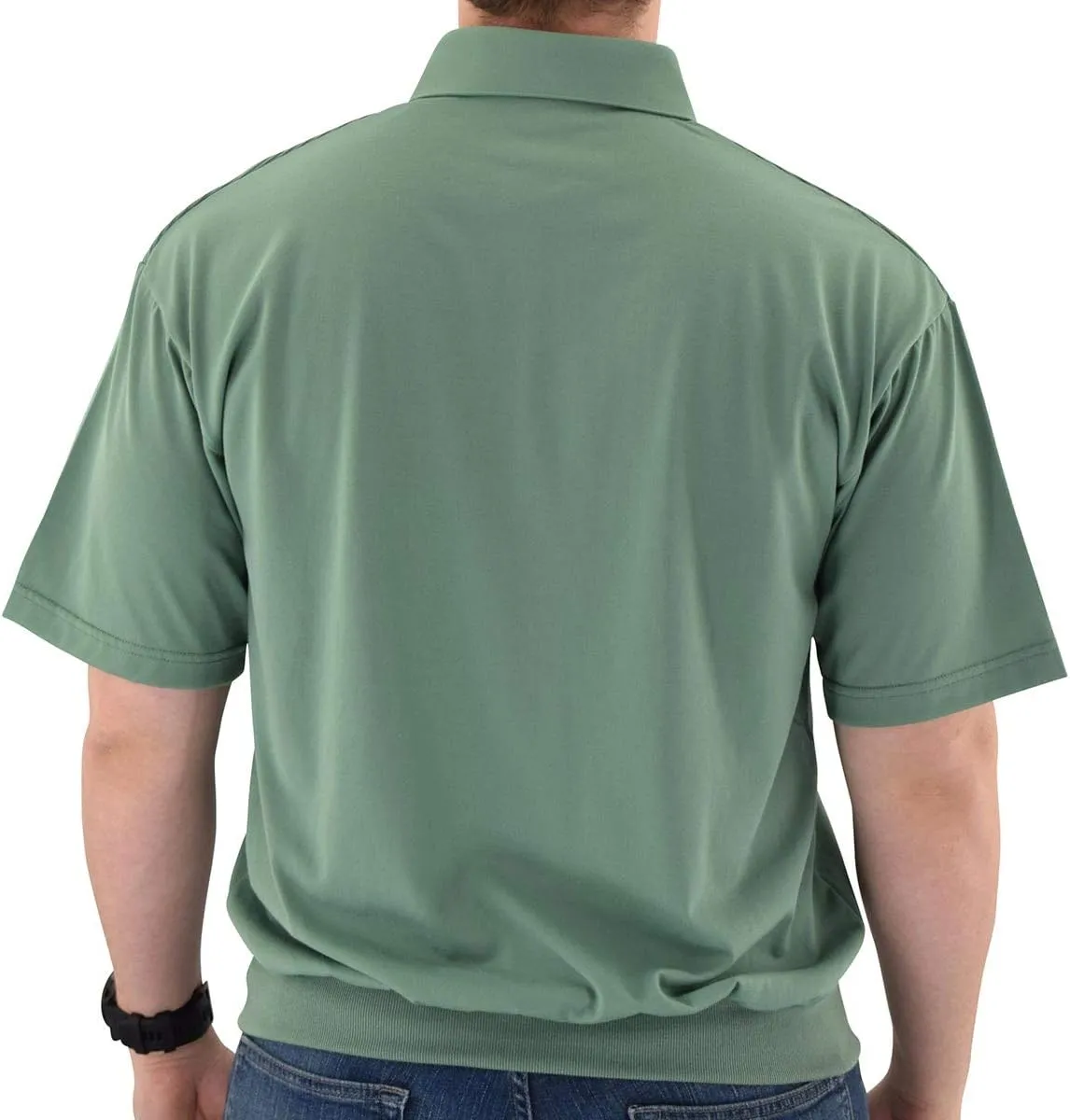 2 Pocket Solid Banded Bottom Polo Shirt
