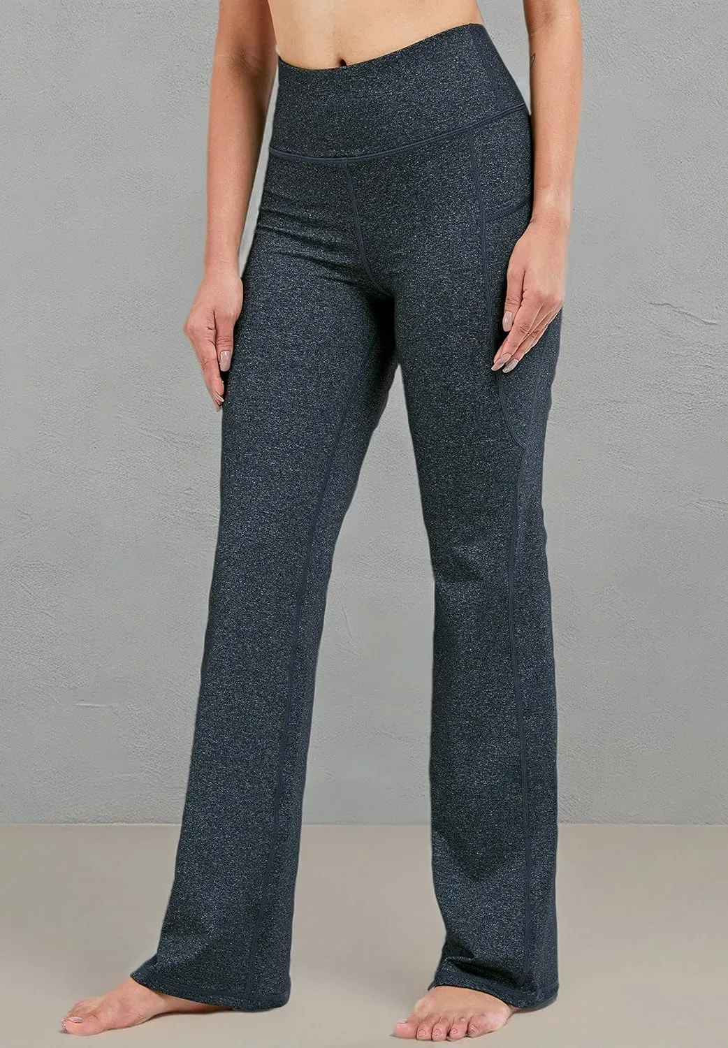 28"/30"/32"/34" Inseam Women's Bootcut Yoga Pants Long Bootleg High-Waisted Flare Pants with Pockets