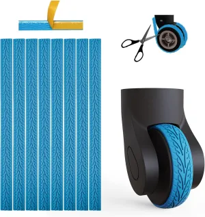 8pcs Luggage Wheels Covers, Suitcase Wheel Covers, Luggage Wheel Protector, Waterproof, Noise Reducing Protectors for Carry-Ons, Universal Fit, Essential Travel Accessories, Blue P