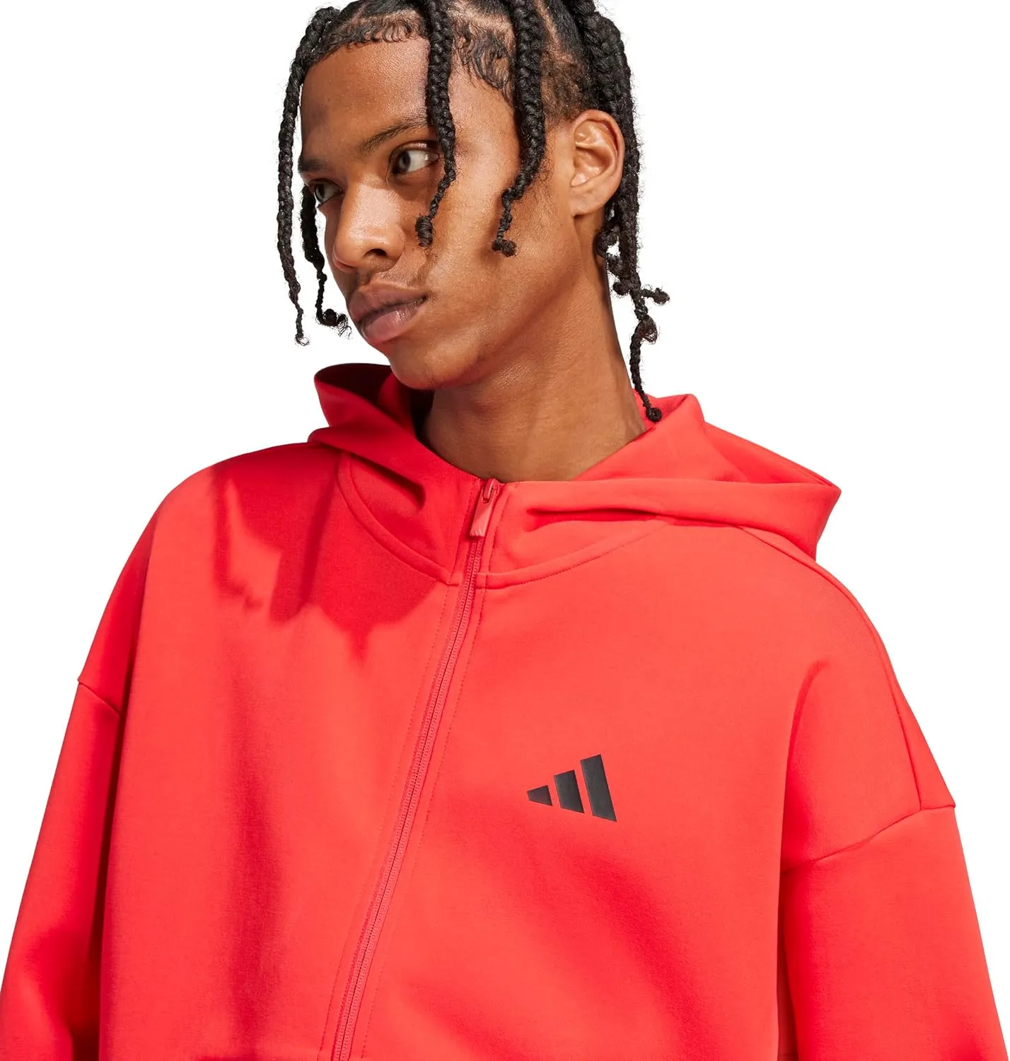 adidas Men's Future Icons Small Logo Full-Zip Hoodie