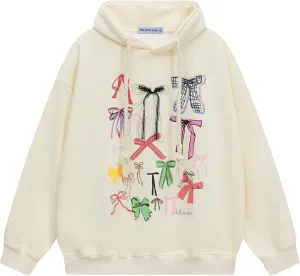 Aelfric Eden Bow Hoodie for Womens Y2K Oversized Graphic Hoodies Cute Casual Pullover Sweatshirts