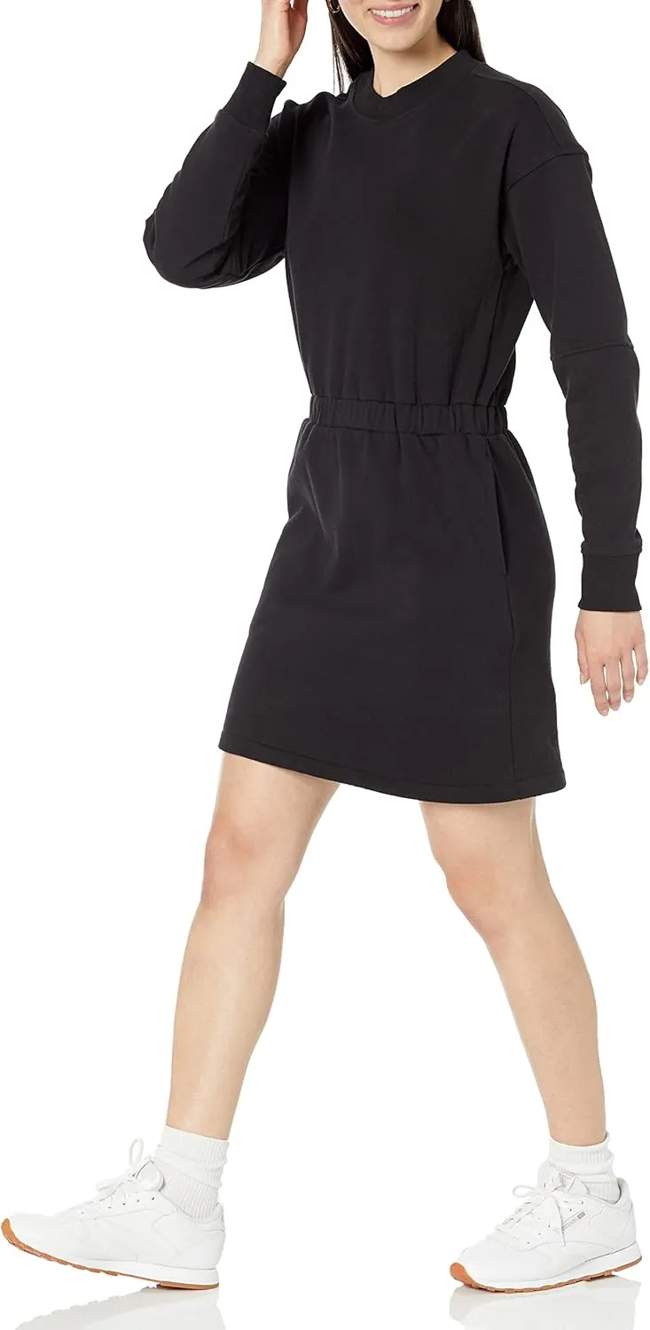 Amazon Essentials Women's Waisted Sweatshirt Dress (Available in Plus Size)