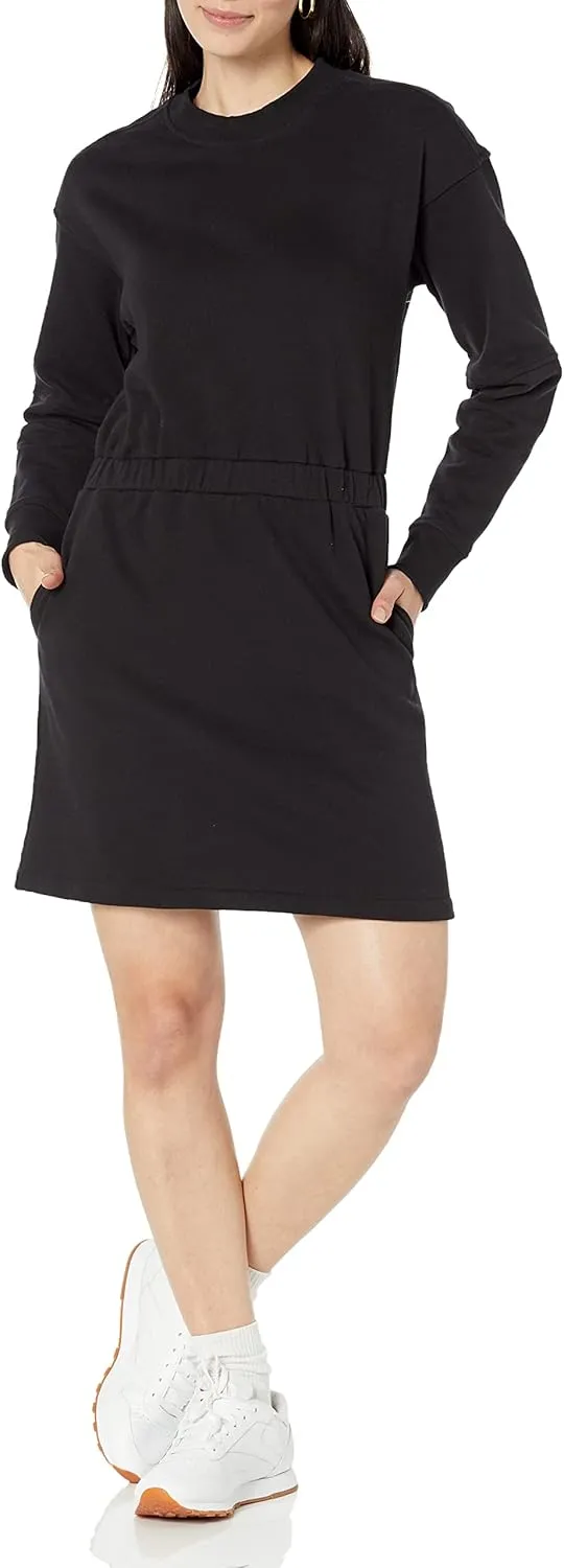 Amazon Essentials Women's Waisted Sweatshirt Dress (Available in Plus Size)