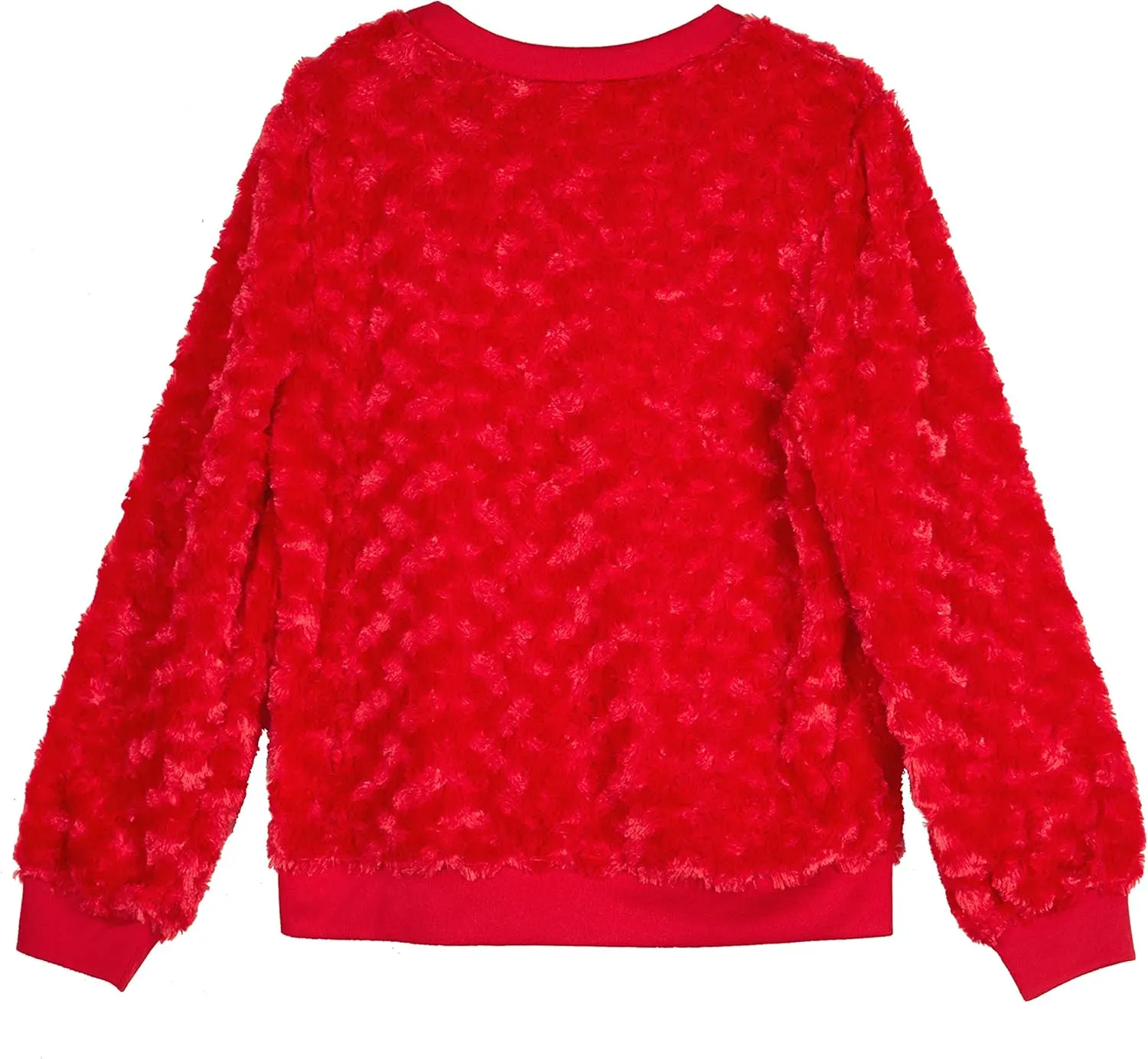 Amy Byer Girls' Long Sleeve Rib Cuff Fleece Sweatshirt