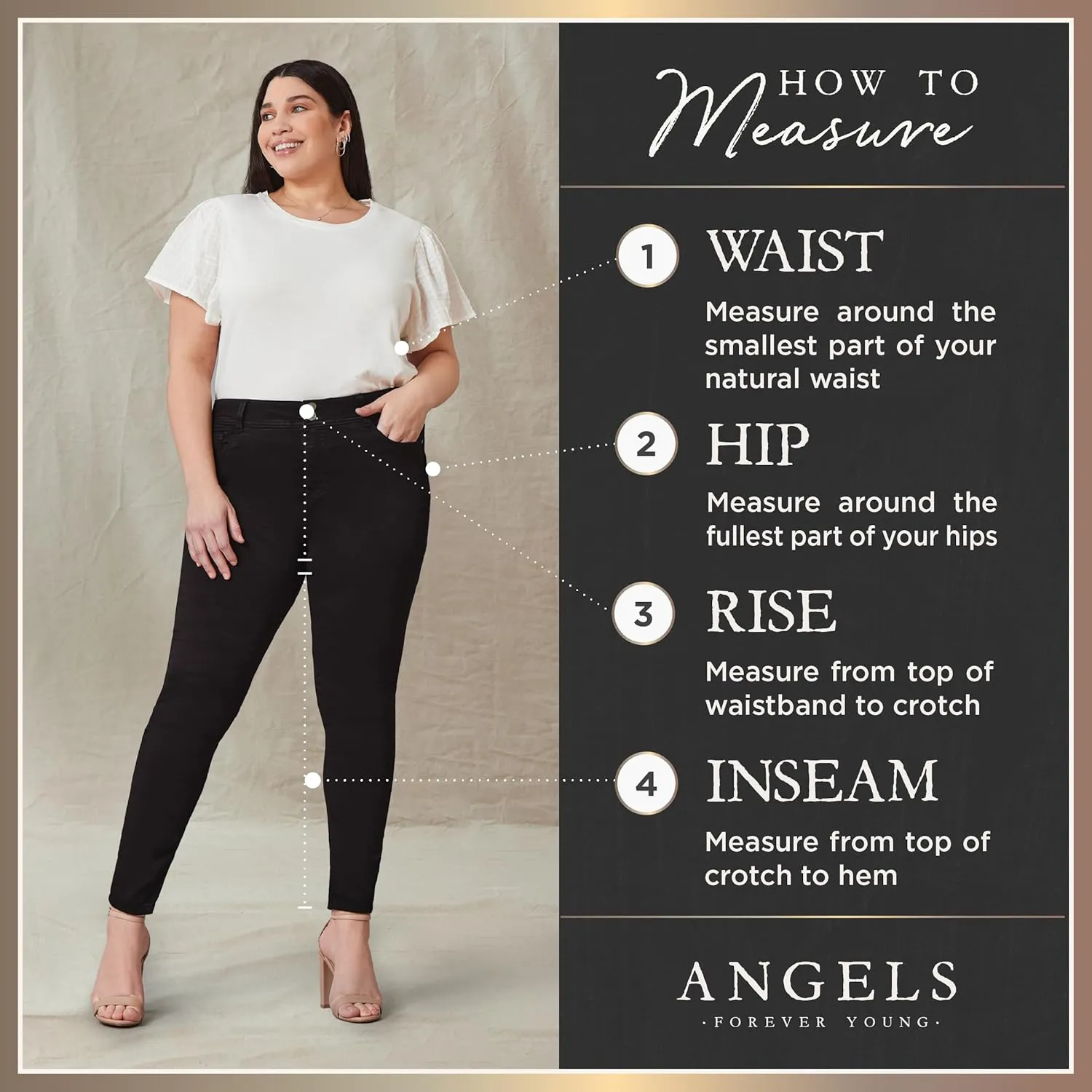Angels Forever Young Women's 360 Sculpt Mid-Rise Straight Ankle Jeans
