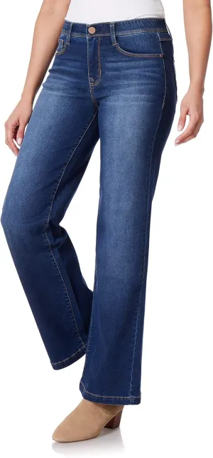 Angels Forever Young Women's 360 Sculpt Mid-Rise Wide Leg Jeans