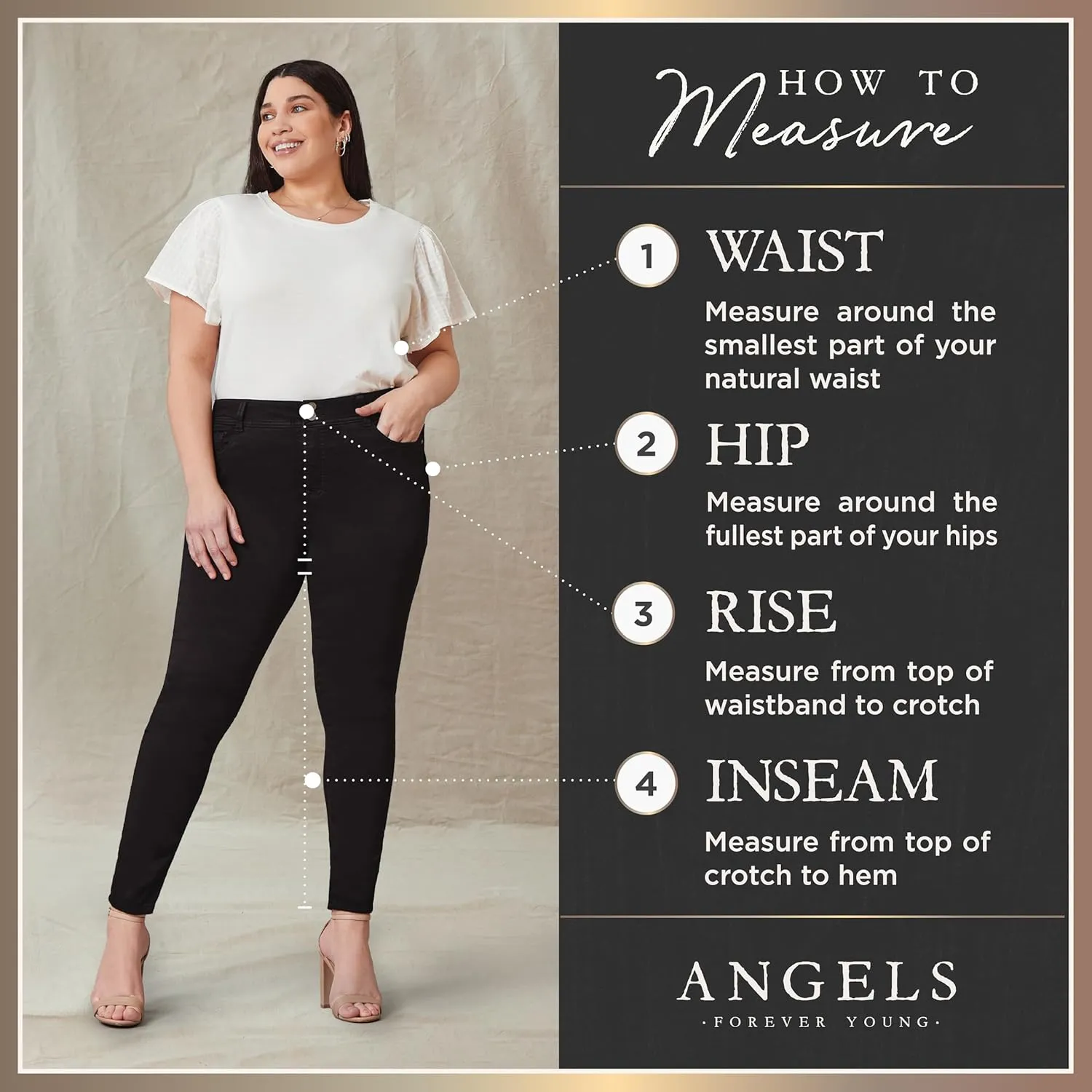 Angels Forever Young Women's 360 Sculpt Skinny Mid-Rise Jeans (Standard and Plus)