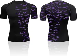 Anime Compression Shirts for Men - Gym Tshirt Wear Athletic Basketball Running Undershirt Workout Gear Top Shirt