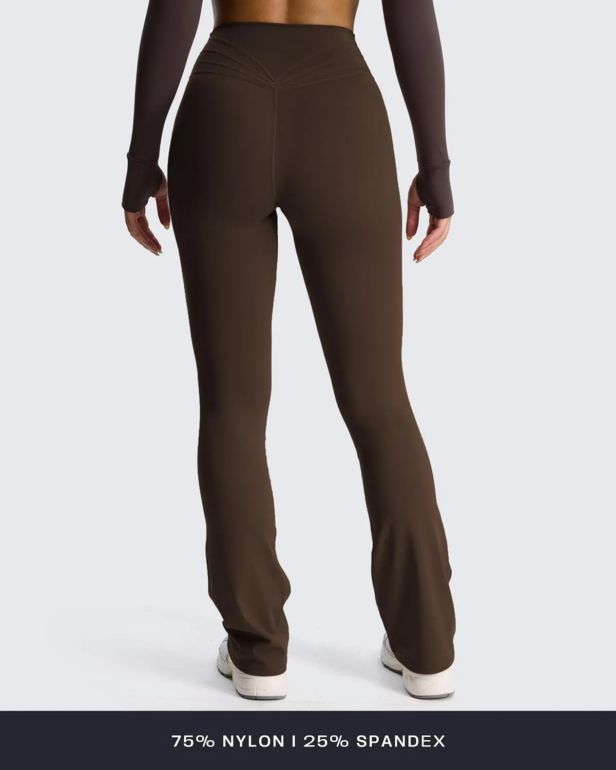 Aoxjox Flare Leggings for Women Trinity Tummy Control High Waisted Wide Leg Crosswaist Yoga Pants 29"/31"/33"