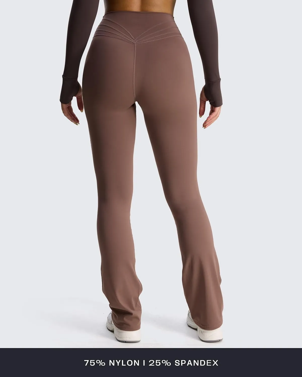 Aoxjox Flare Leggings for Women Trinity Tummy Control High Waisted Wide Leg Crosswaist Yoga Pants 29"/31"/33"