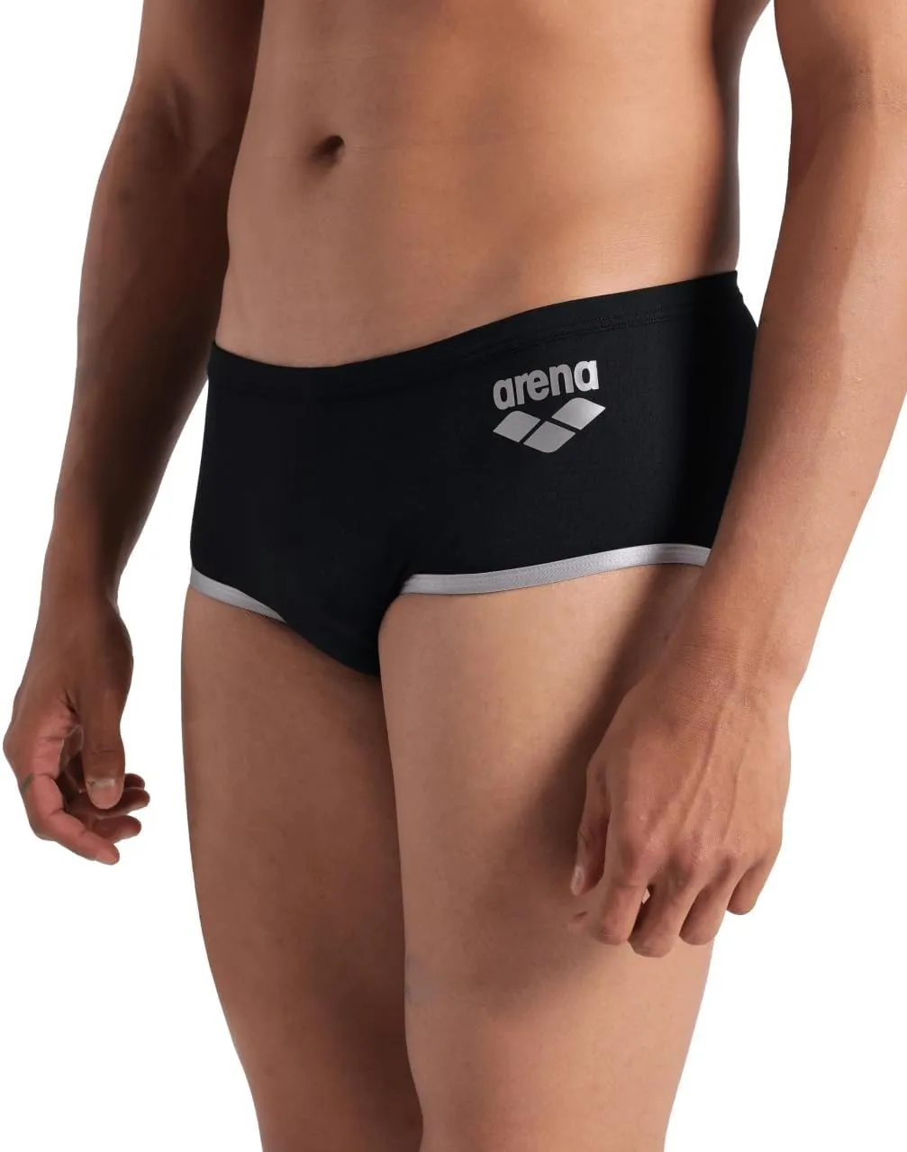 ARENA Men's One Big Logo Low-Waist Swim Short Pool Practice Athletic Swimsuit