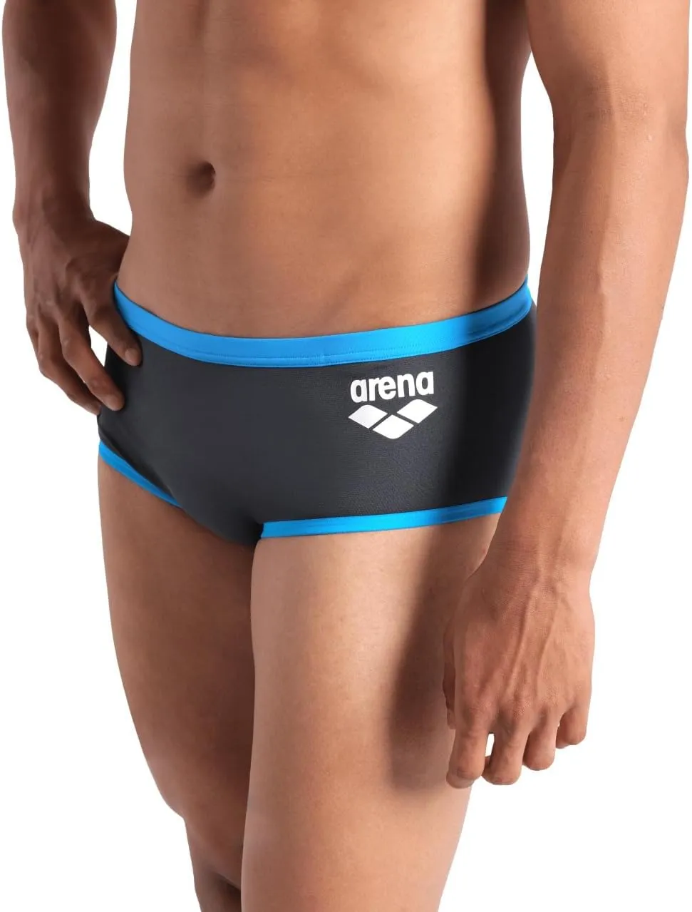 ARENA Men's One Big Logo Low-Waist Swim Short Pool Practice Athletic Swimsuit
