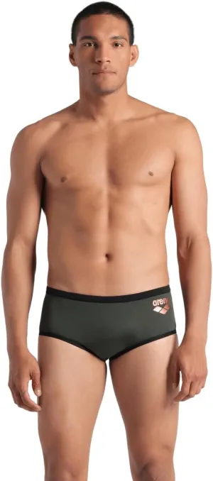 ARENA Men's One Big Logo Low-Waist Swim Short Pool Practice Athletic Swimsuit