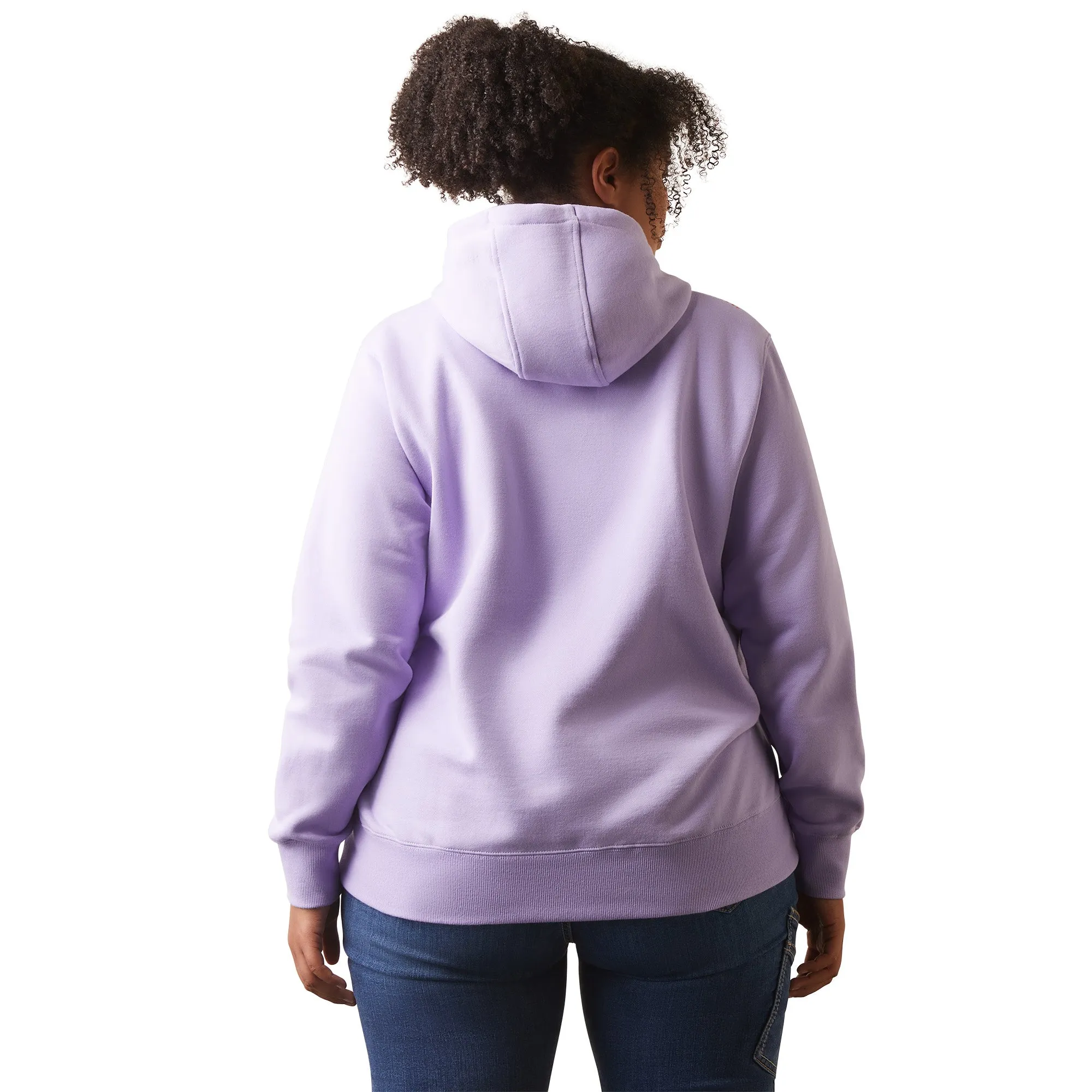 Ariat® Ladies Rebar Skill Set Lavender Heather 1/2 Zip Hoodie 10043547