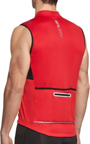 baleaf Men's Sleeveless Cycling Jersey Road Bike Shirt Bicycle Biking Tank Tops Full Zip Pockets SPF UPF50 