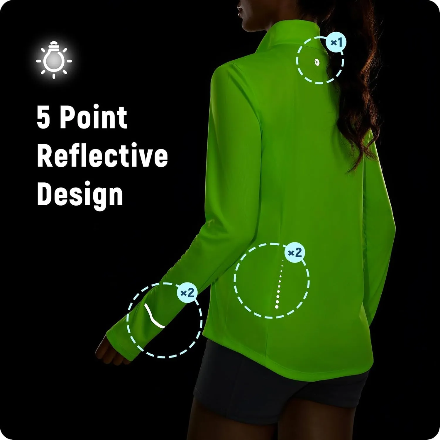 baleaf Women's Lightweight Running Jacket Sun Protection Athletic Full Zip Long Sleeve Shirts UPF 50  Pockets Cycling