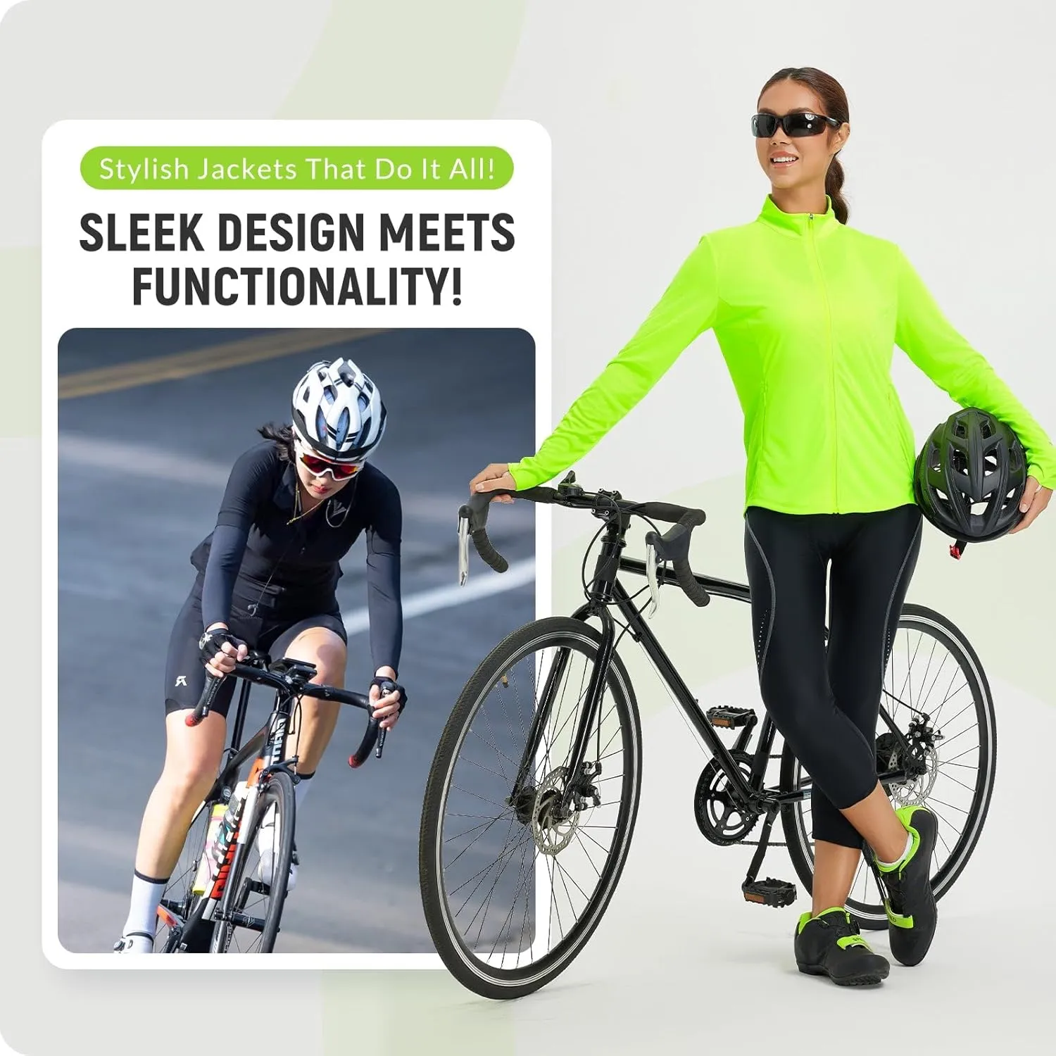baleaf Women's Lightweight Running Jacket Sun Protection Athletic Full Zip Long Sleeve Shirts UPF 50  Pockets Cycling