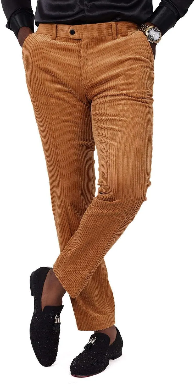 Barabas Men's Premium Corduroy Velvet Solid Color Chino Pants 2CPV1