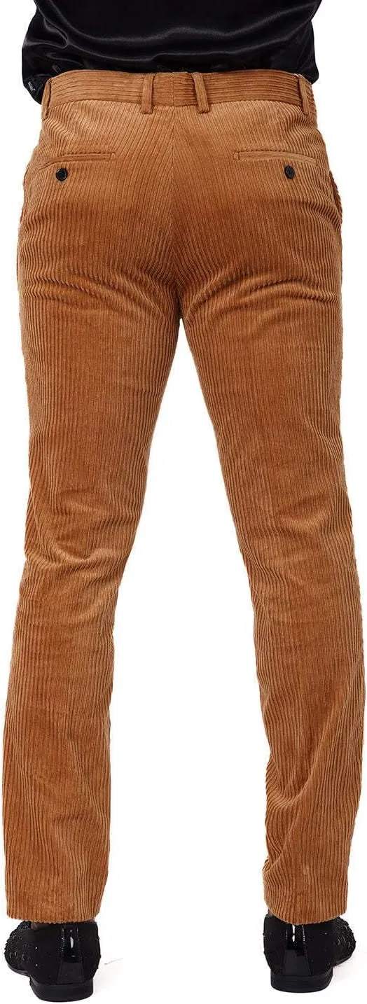 Barabas Men's Premium Corduroy Velvet Solid Color Chino Pants 2CPV1