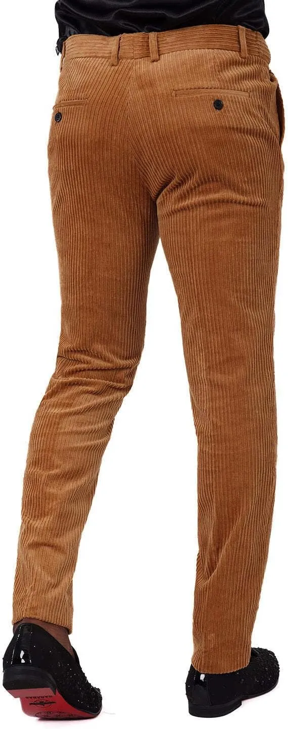 Barabas Men's Premium Corduroy Velvet Solid Color Chino Pants 2CPV1