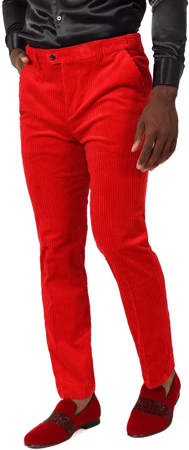 Barabas Men's Premium Corduroy Velvet Solid Color Chino Pants 2CPV1