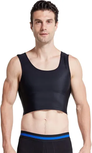 BaronHong Men Hide Gynecomastia Pullover Chest Binder Compression Slimming Undershirt Male Corset Tank Tops