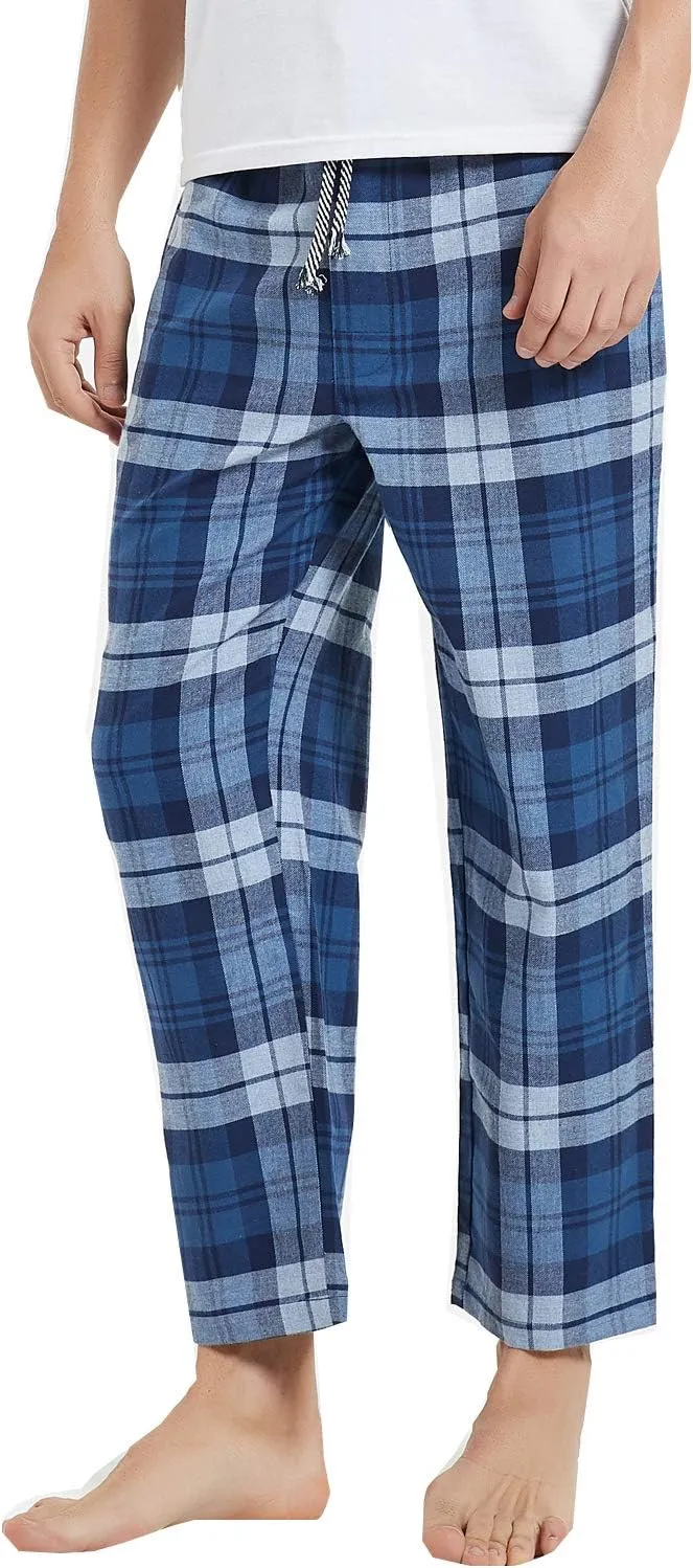 Big Boy's Cotton Plaid Pajama Pants Lounge Long Pants Loose Size 8 10 12 14 16