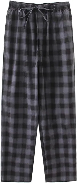 Big Boy's Cotton Plaid Pajama Pants Lounge Long Pants Loose Size 8 10 12 14 16