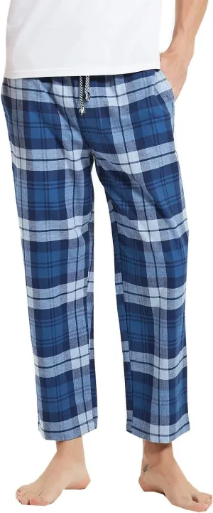 Big Boy's Cotton Plaid Pajama Pants Lounge Long Pants Loose Size 8 10 12 14 16