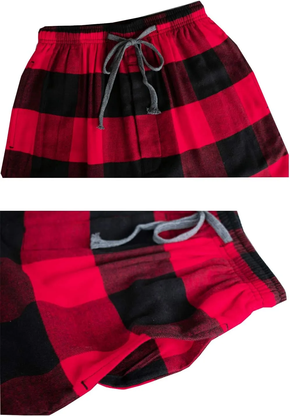 Big Boy's Cotton Plaid Pajama Pants Lounge Long Pants Loose Size 8 10 12 14 16