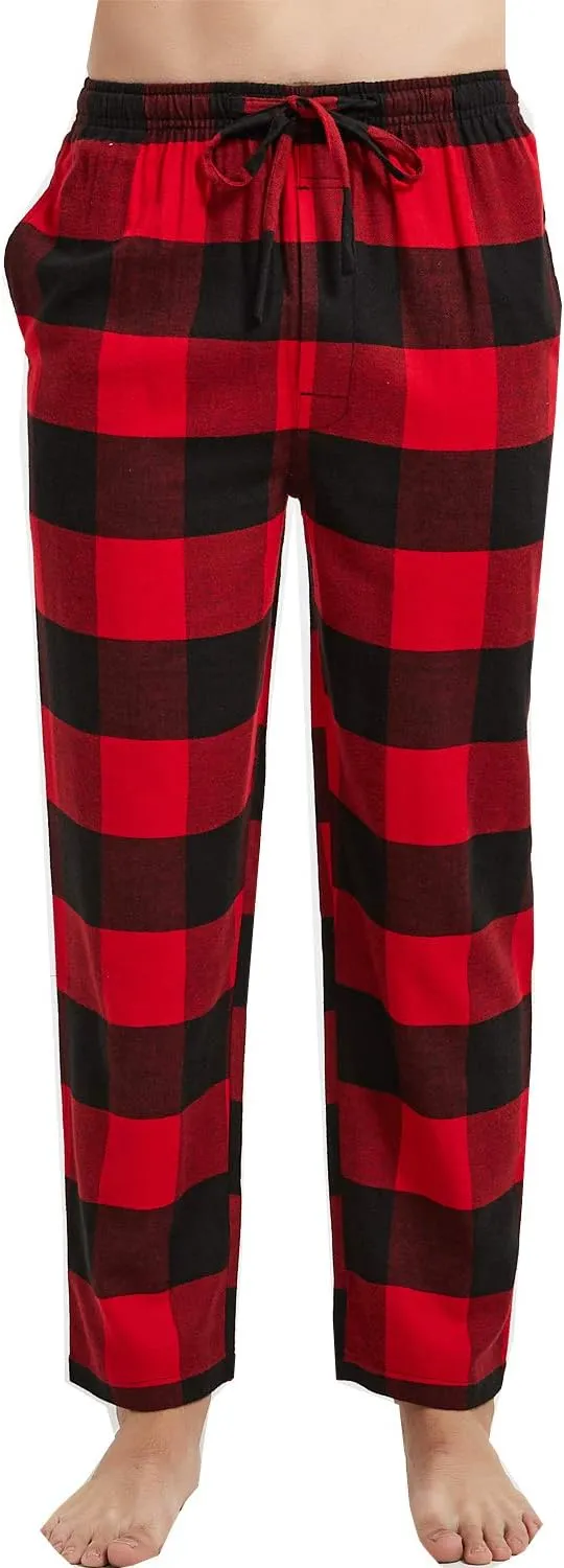 Big Boy's Cotton Plaid Pajama Pants Lounge Long Pants Loose Size 8 10 12 14 16
