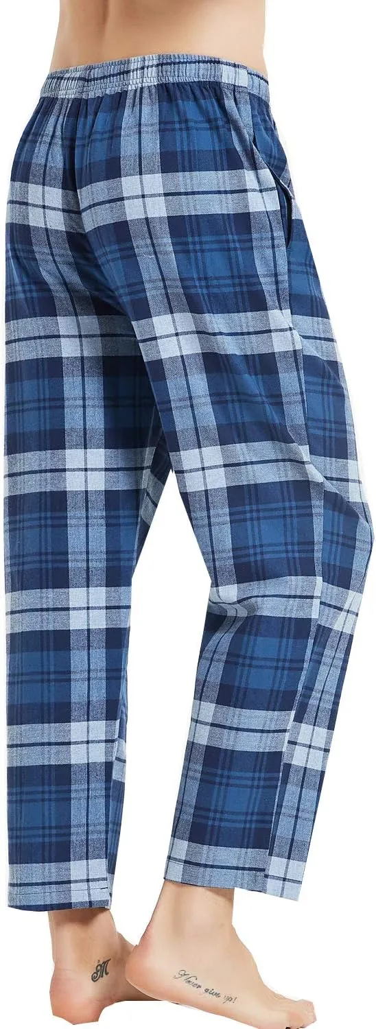 Big Boy's Cotton Plaid Pajama Pants Lounge Long Pants Loose Size 8 10 12 14 16