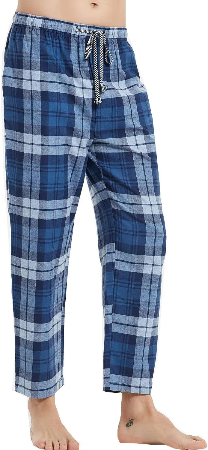 Big Boy's Cotton Plaid Pajama Pants Lounge Long Pants Loose Size 8 10 12 14 16