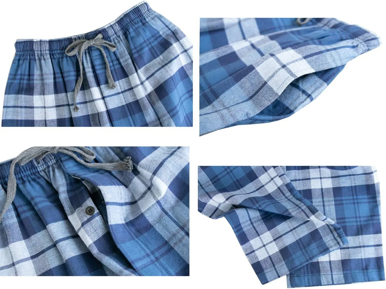Big Boy's Cotton Plaid Pajama Pants Lounge Long Pants Loose Size 8 10 12 14 16