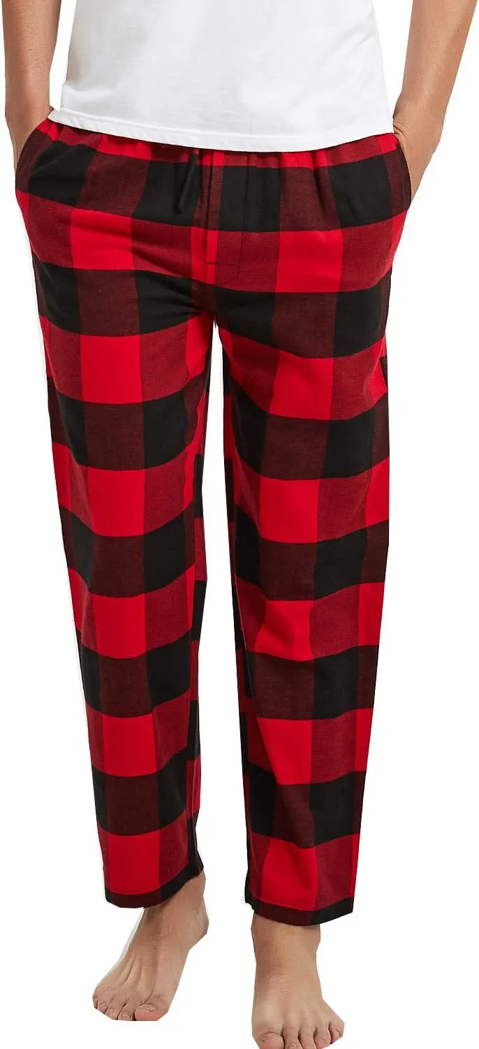 Big Boy's Cotton Plaid Pajama Pants Lounge Long Pants Loose Size 8 10 12 14 16