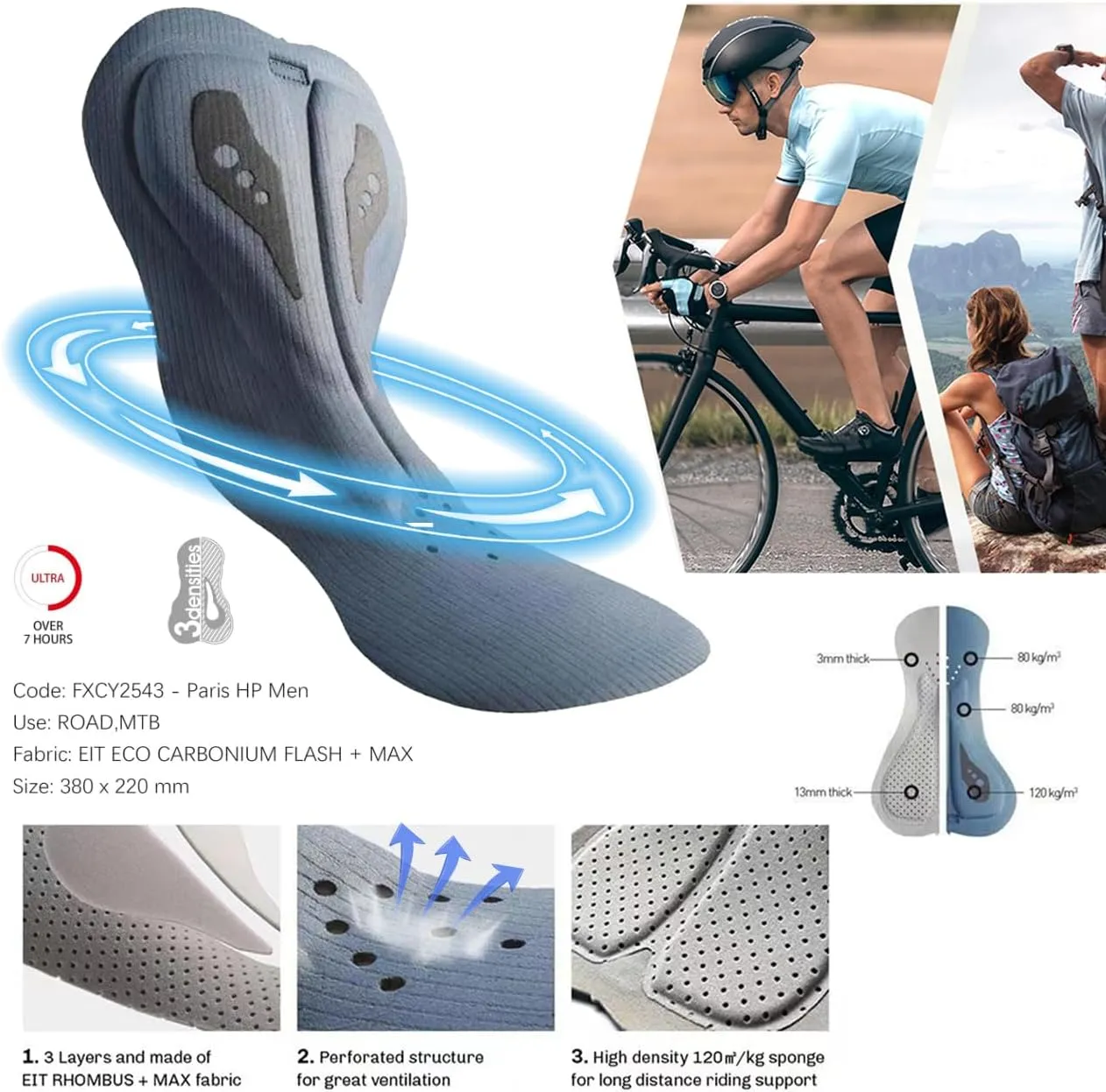 Biking Bicycle Mountain Jersey,One-Piece Road Bike Shirts with Pockets,Quick-Dry Cycling Jersey Set,Summer
