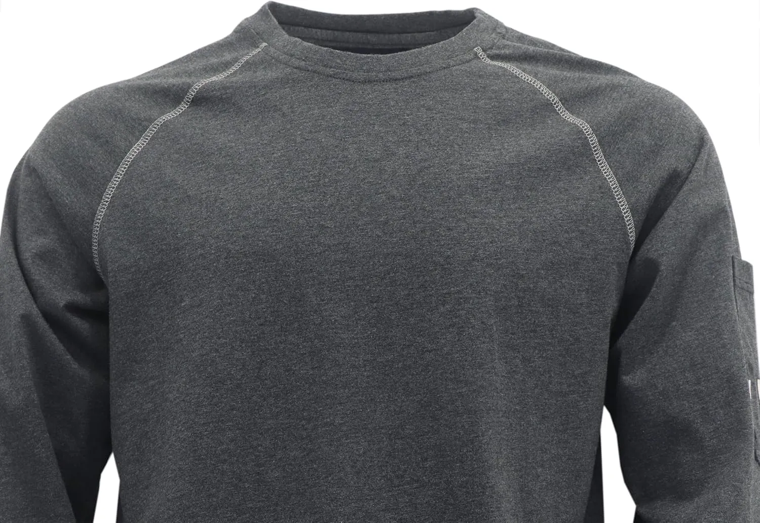 BOCOMAL FR Shirts Heather Series 6oz Flame Resistant T Shirt NFPA2112 CAT2 Fire Retardant Crew Work Shirt