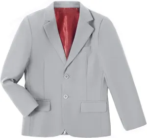 Boys Formal Suit Blazer Two-Button Jacket Coat for Kids School