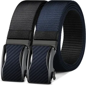 BULLIANT Mens Ratchet Belt Reversible,Web Nylon Casual Belt for Gift Men Golf Hiking Pants Jeans 2 In 1