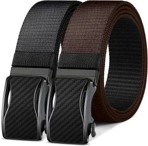 BULLIANT Mens Ratchet Belt Reversible,Web Nylon Casual Belt for Gift Men Golf Hiking Pants Jeans 2 In 1