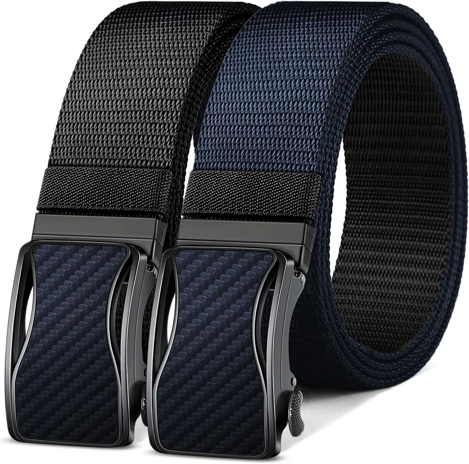 BULLIANT Mens Ratchet Belt Reversible,Web Nylon Casual Belt for Gift Men Golf Hiking Pants Jeans 2 In 1