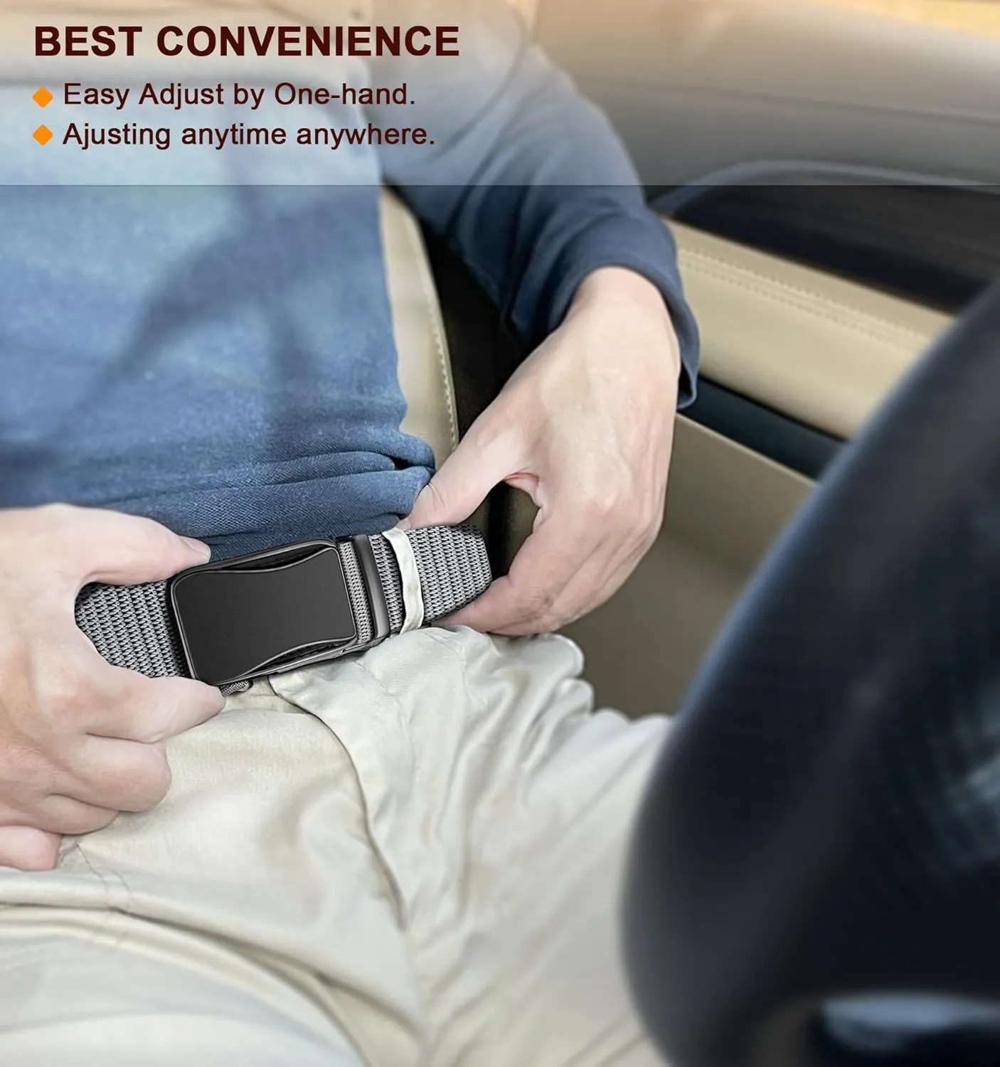 BULLIANT Mens Ratchet Belt Reversible,Web Nylon Casual Belt for Gift Men Golf Hiking Pants Jeans 2 In 1