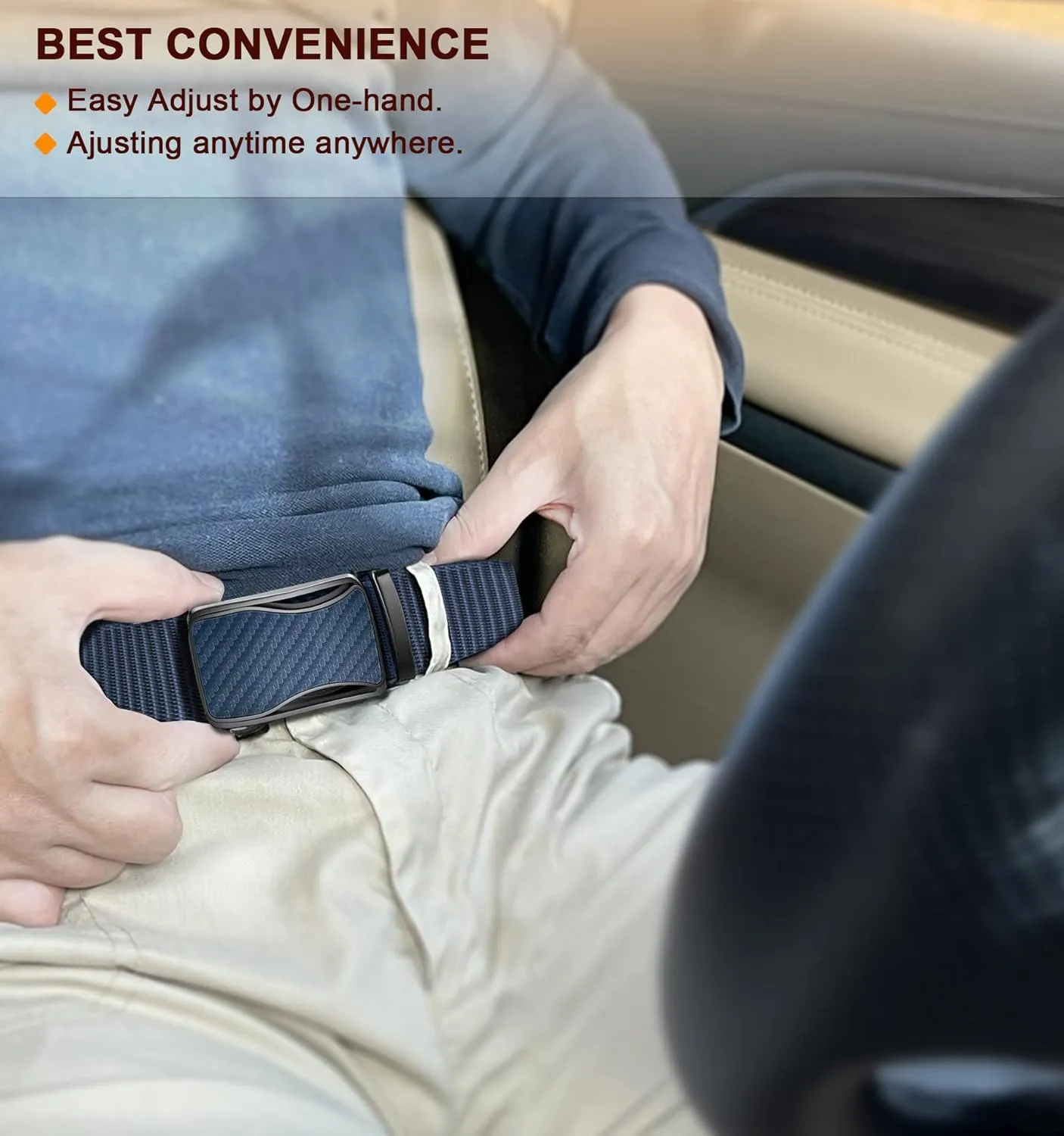 BULLIANT Mens Ratchet Belt Reversible,Web Nylon Casual Belt for Gift Men Golf Hiking Pants Jeans 2 In 1