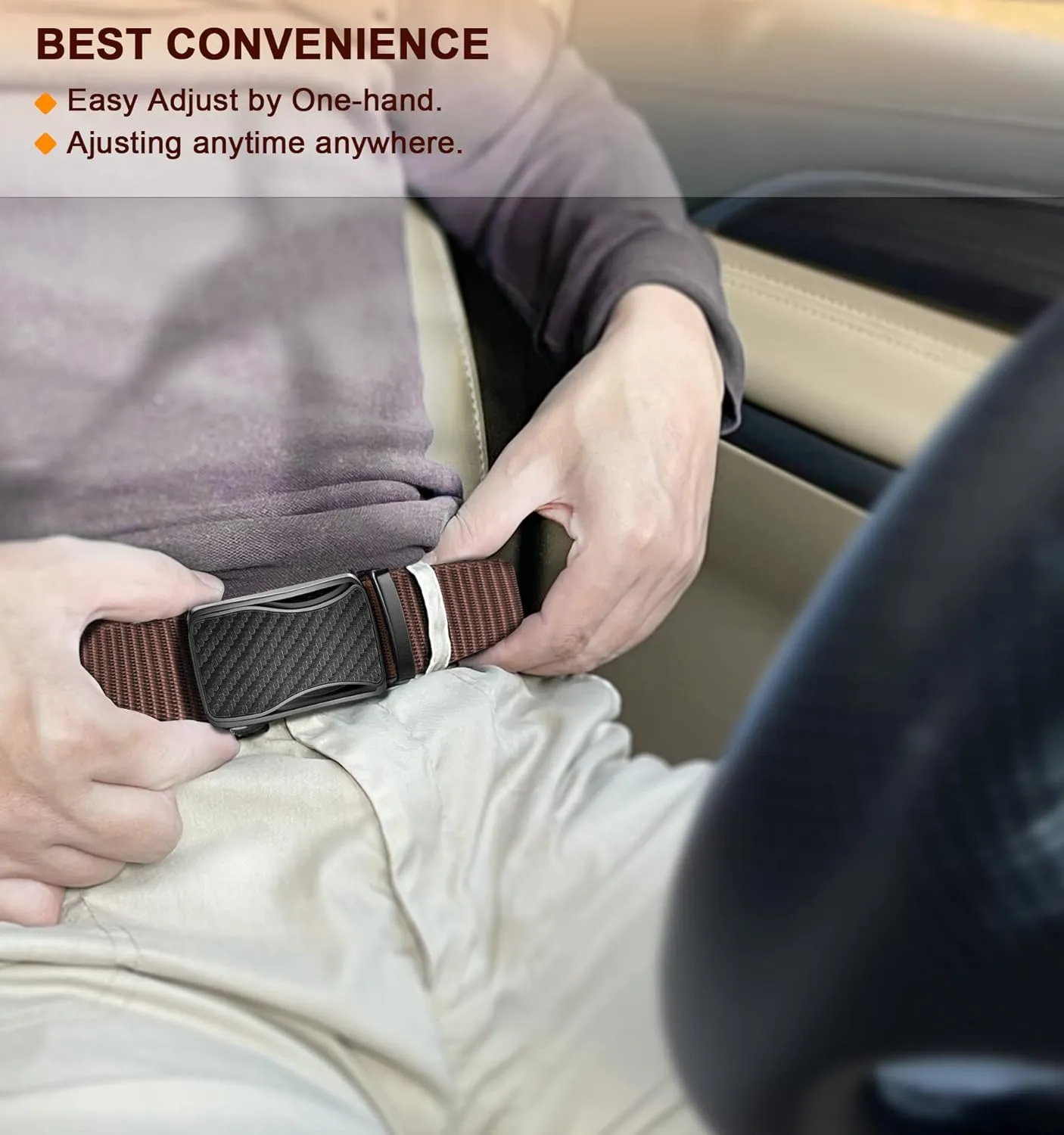 BULLIANT Mens Ratchet Belt Reversible,Web Nylon Casual Belt for Gift Men Golf Hiking Pants Jeans 2 In 1