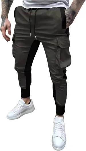 Cargo Pants for Men Men's Spring Summer and Autumn Casual Mid Elastic Multi Pocket Slim Fit Overalls Outdoor Pantalones