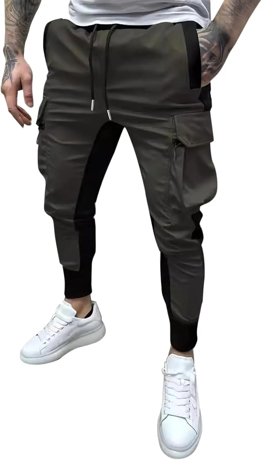 Cargo Pants for Men Men's Spring Summer and Autumn Casual Mid Elastic Multi Pocket Slim Fit Overalls Outdoor Pantalones